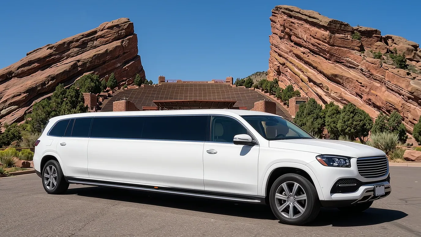 Glenwood Colorado Springs white Mercedes GLS 18 passenger stretch limo