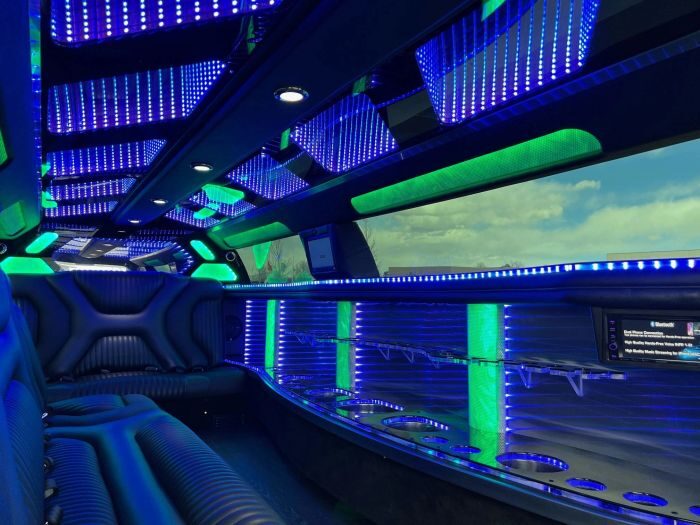 Stretch limo with LED bar